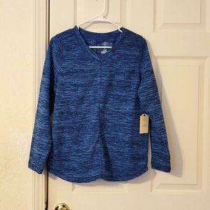 NWT women's fleece long sleeve v-neck size small